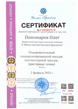 Сертификат №13